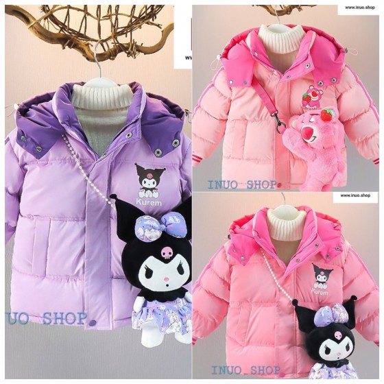 Abrigo acolchado de algodón con dibujos animados Kuromi